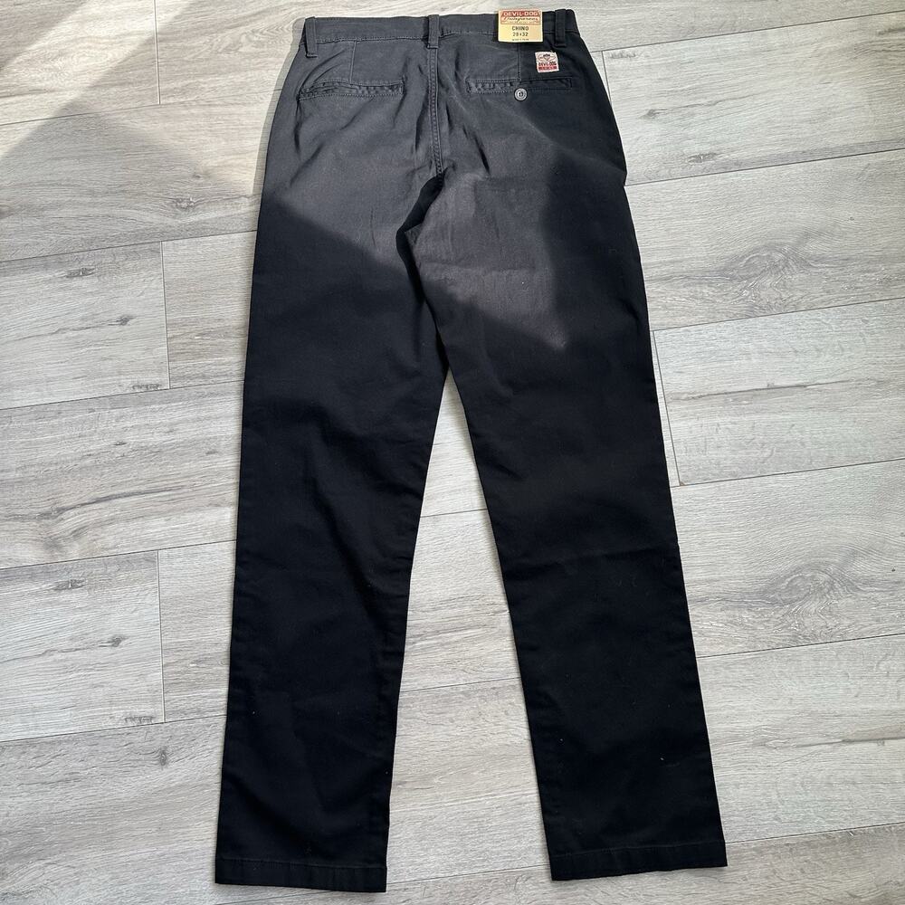 Devil Dog Dungarees Pants Mens Size 28x32 Black Slim Fit Chinos NWT $78